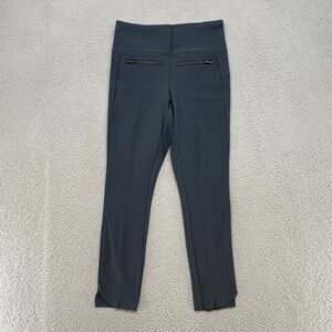 Athleta Pants Womens XS Stellar Skinny Gray Nylon Zip Pockets Office Work